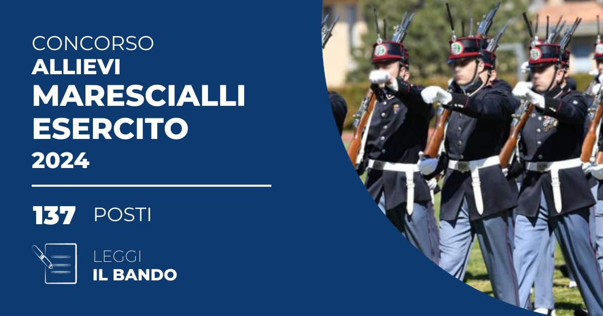 Bando Concorso Allievi Marescialli Esercito