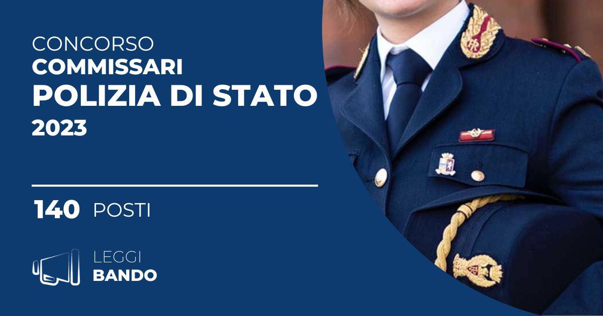 QPA - Polizia di Stato: concorso per 80 Commissari