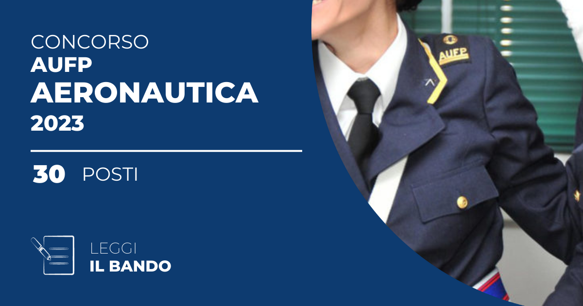 Bando Concorso 30 AUFP Aeronautica 2023