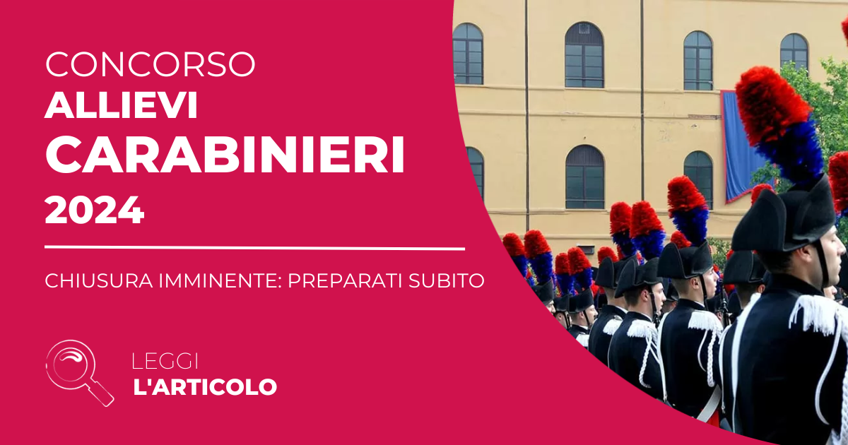 Bando Carabinieri 2024, chiusura imminente: preparati subito!