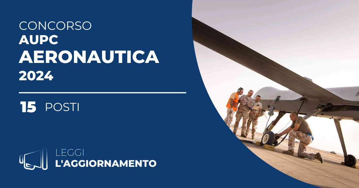 Concorso 15 AUPC Aeronautica 2024