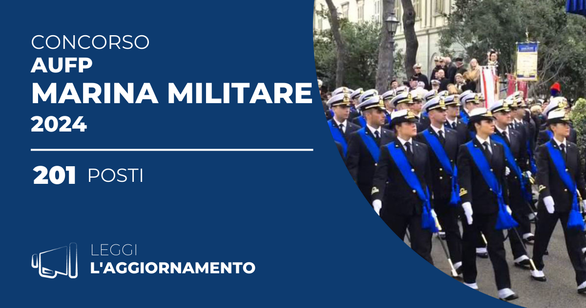 Concorso 201 AUFP Marina Militare 2024