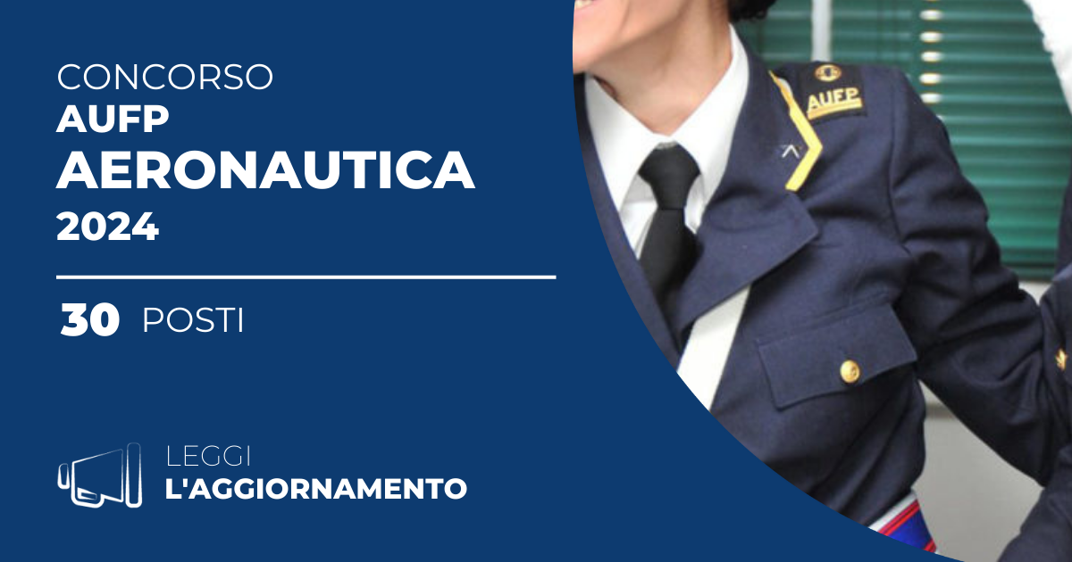 Concorso 30 AUFP Aeronautica 2024