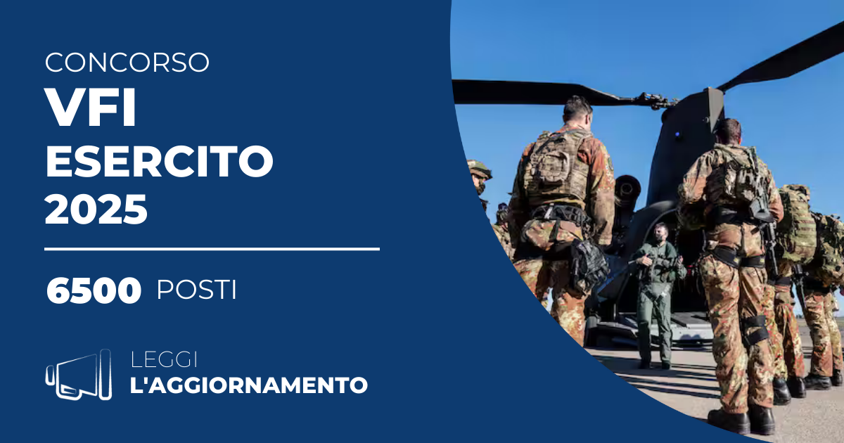 Graduatoria VFI 2025 1 Blocco Esercito