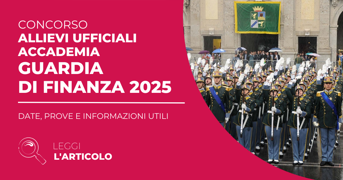 Concorso Accademia Guardia di Finanza 2025